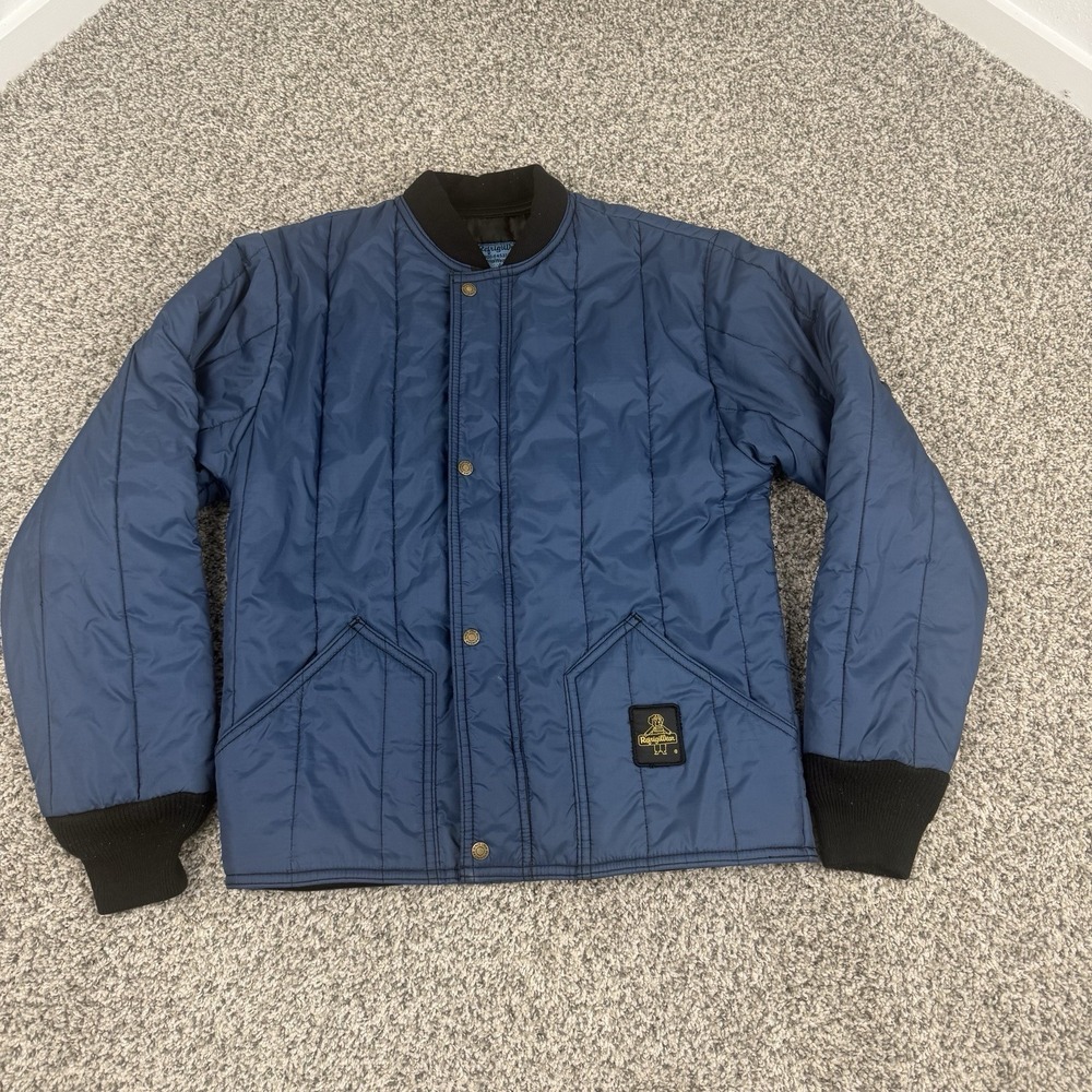 RefrigiWear Jacket Mens Medium Blue Cooler Wear Fiberfill Insulated Workwear